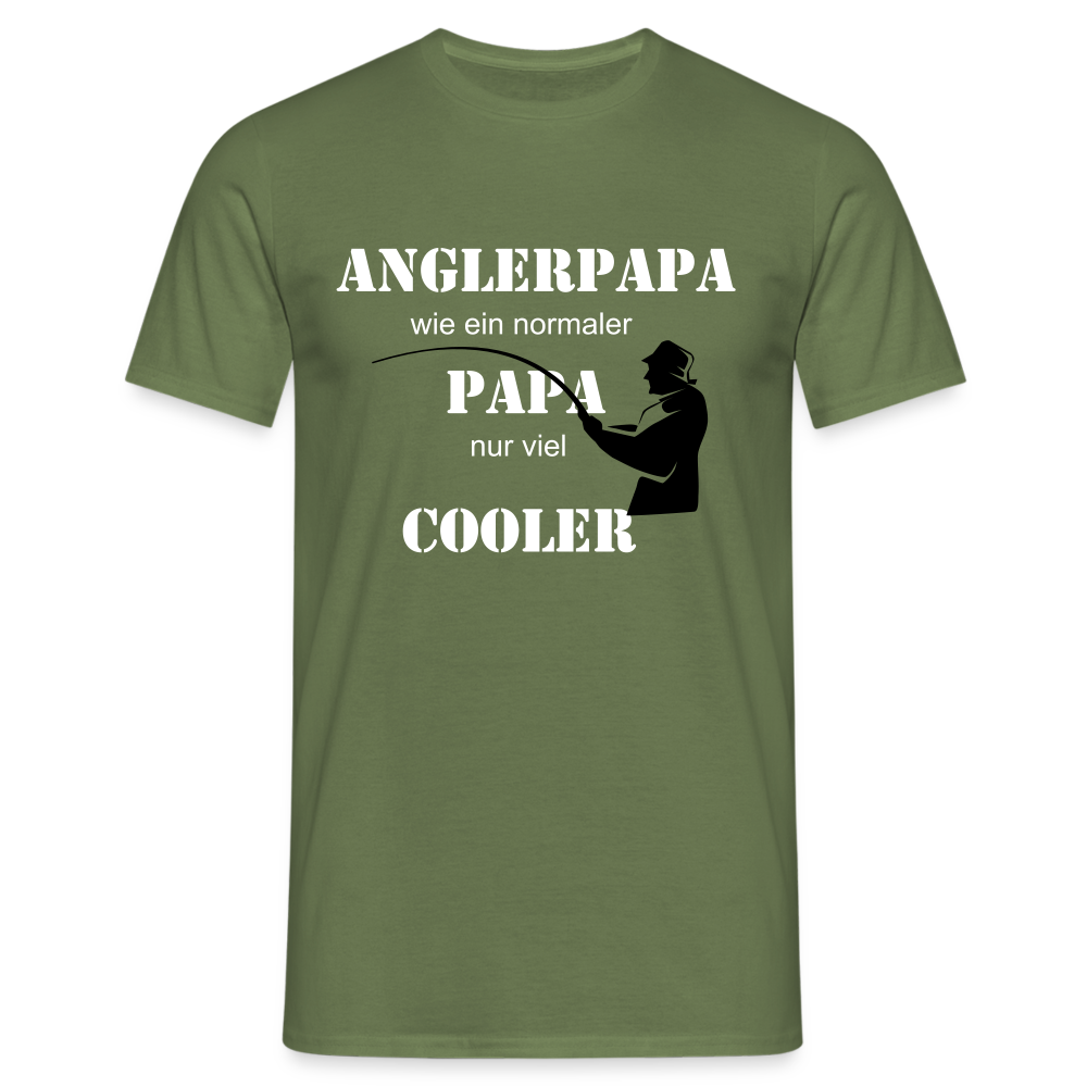 Anglerpapa T-Shirt - Militärgrün