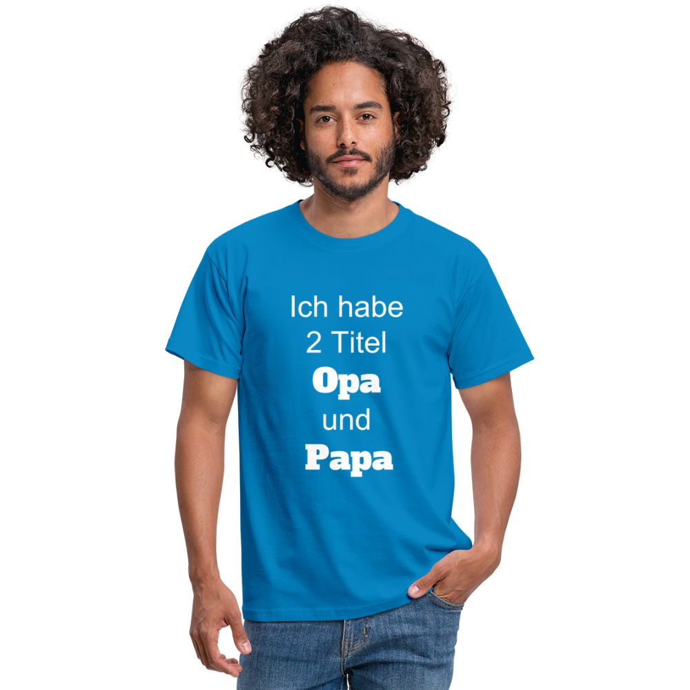 Opa Papa T-Shirt - Royalblau