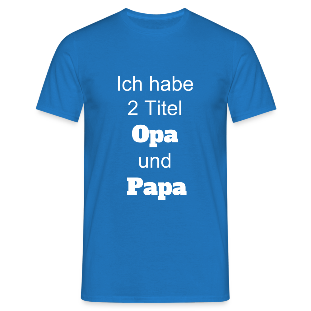 Opa Papa T-Shirt - Royalblau