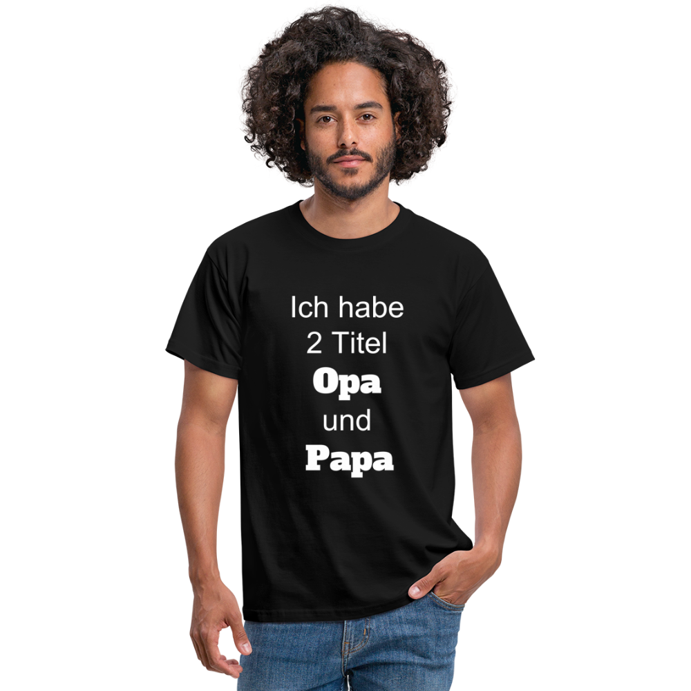 Opa Papa T-Shirt - Schwarz