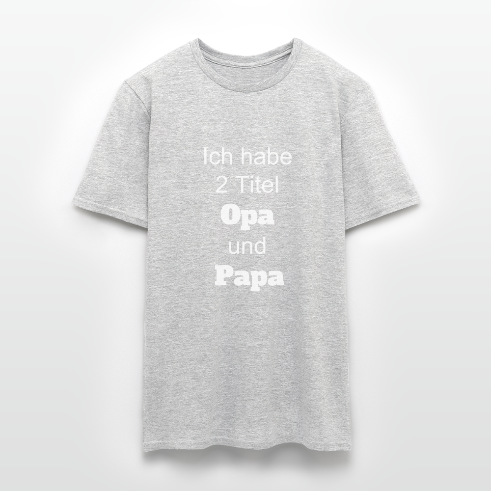 Opa Papa T-Shirt - Grau meliert
