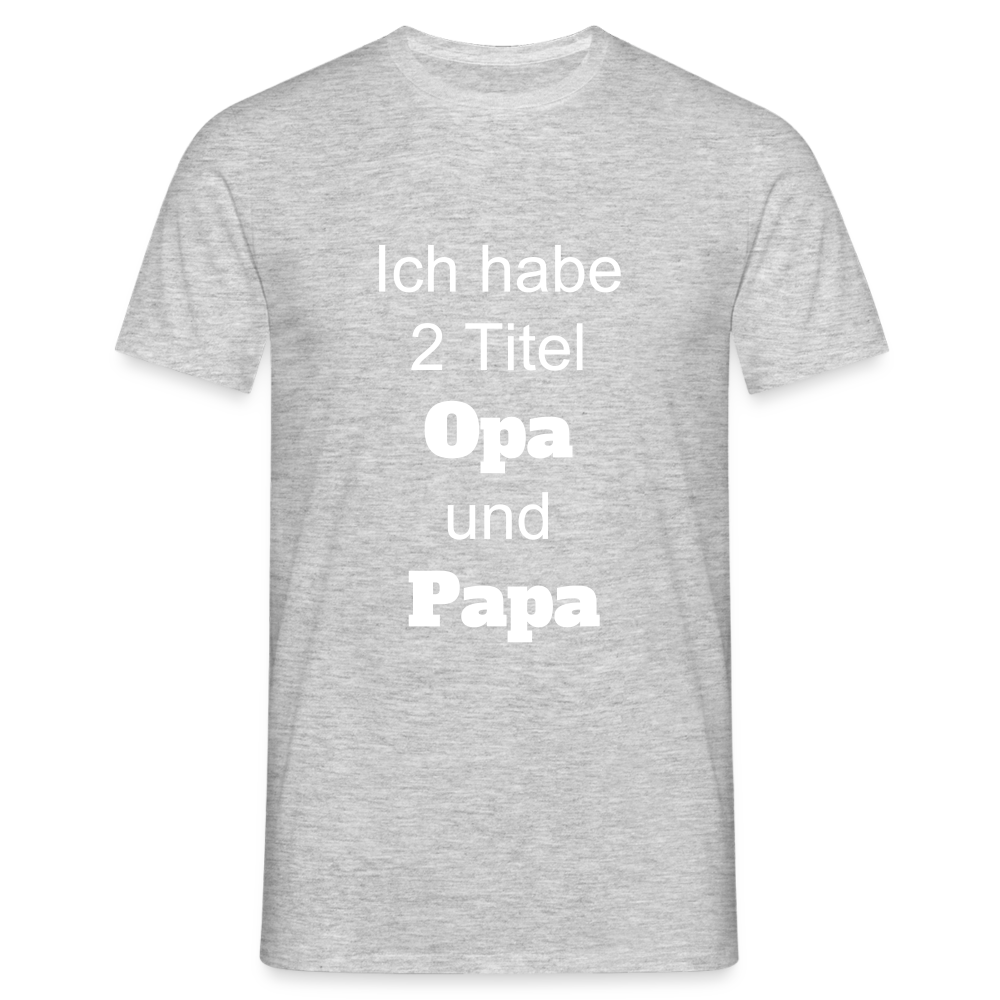 Opa Papa T-Shirt - Grau meliert