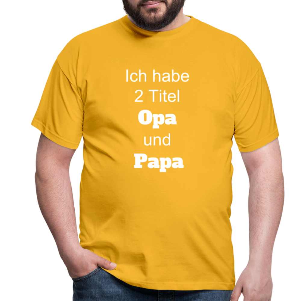 Opa Papa T-Shirt - Gelb