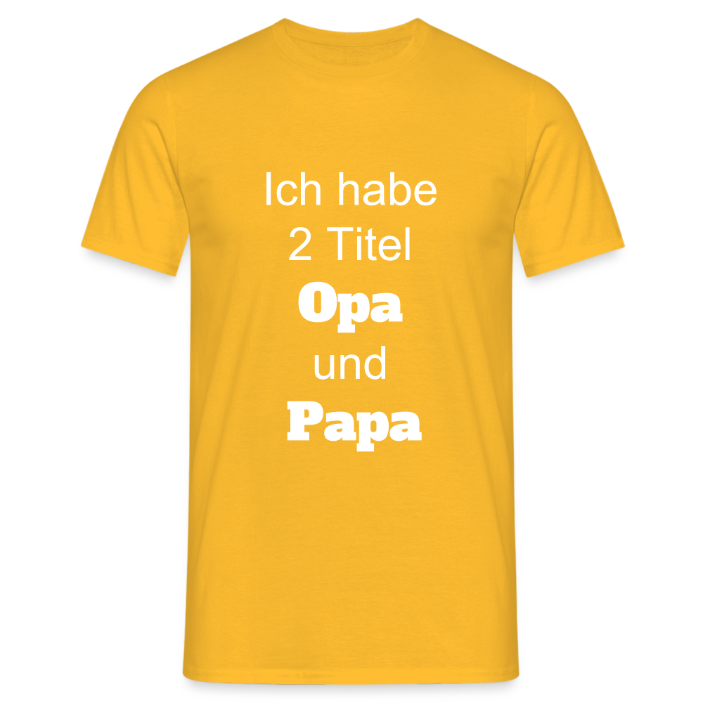 Opa Papa T-Shirt - Gelb