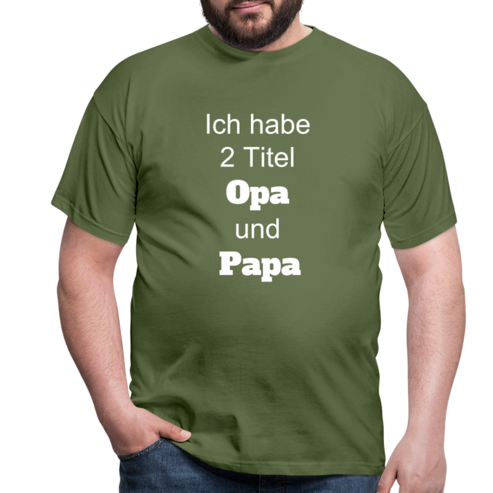 Opa Papa T-Shirt - Militärgrün