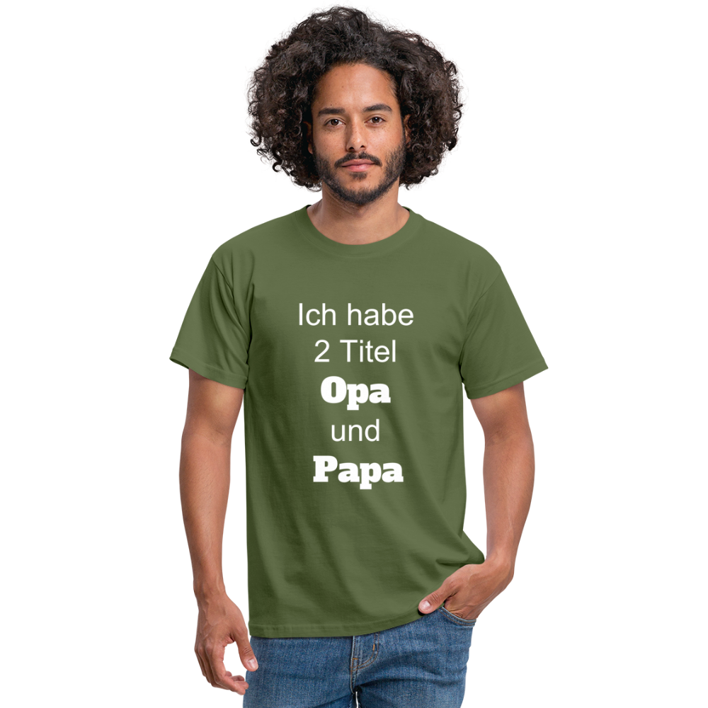 Opa Papa T-Shirt - Militärgrün