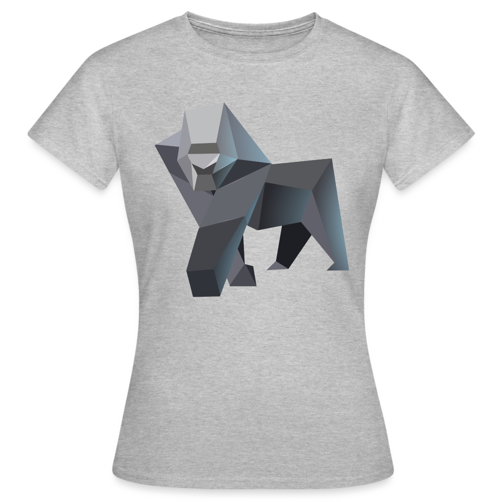 Frauen T-Shirt Gorilla - Grau meliert