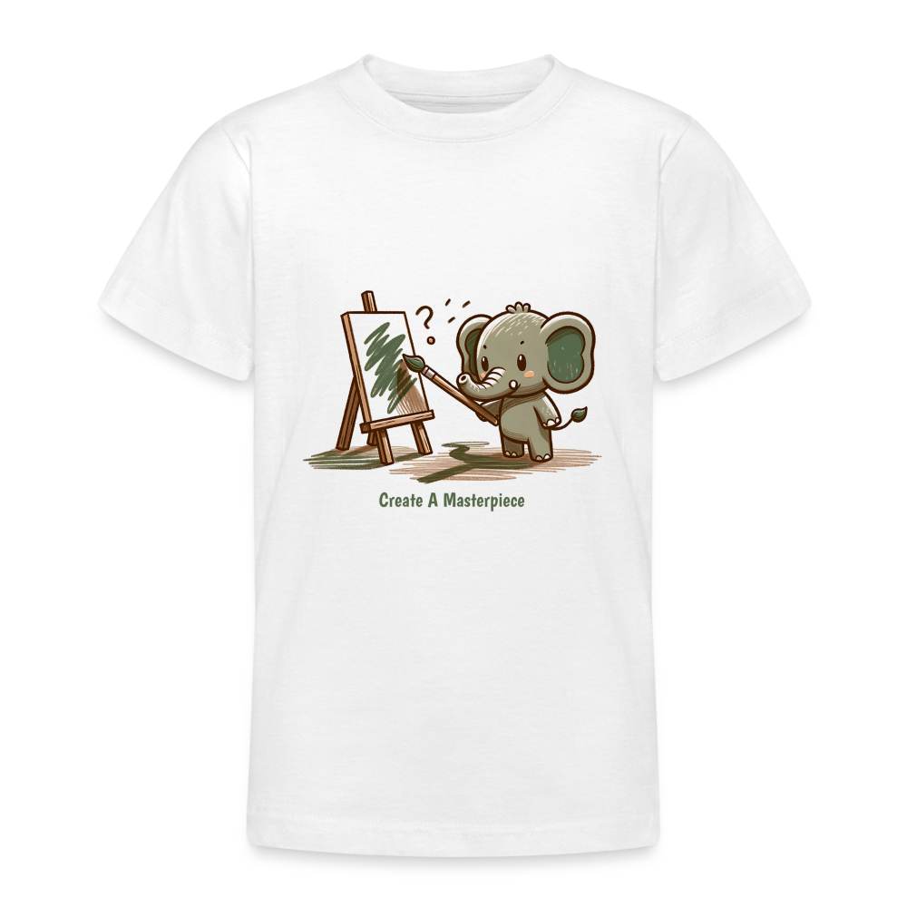 Teenager T-Shirt Elefant - Weiß