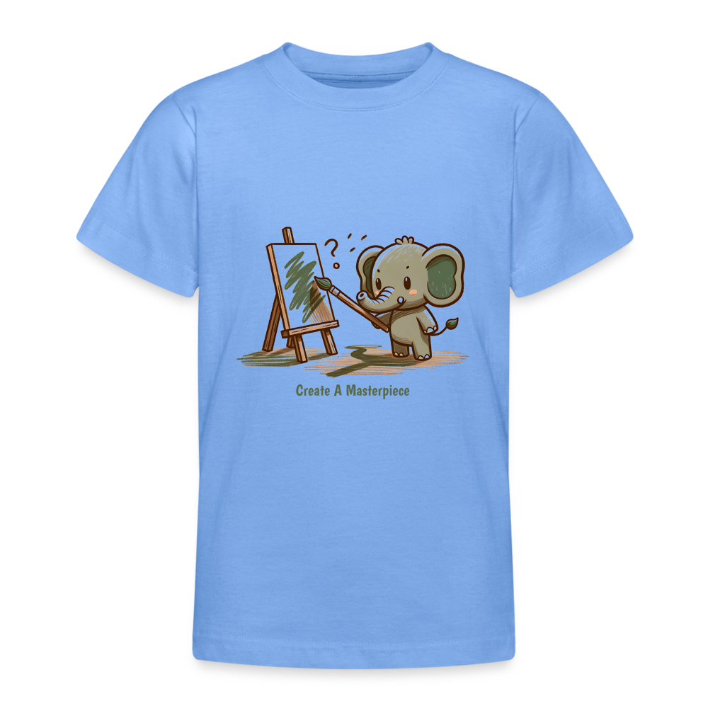 Teenager T-Shirt Elefant - Himmelblau
