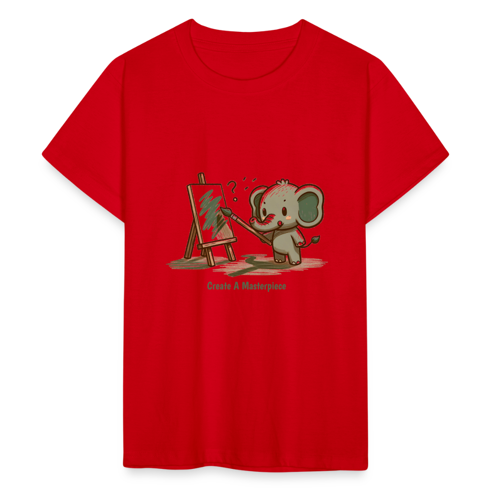 Teenager T-Shirt Elefant - Rot