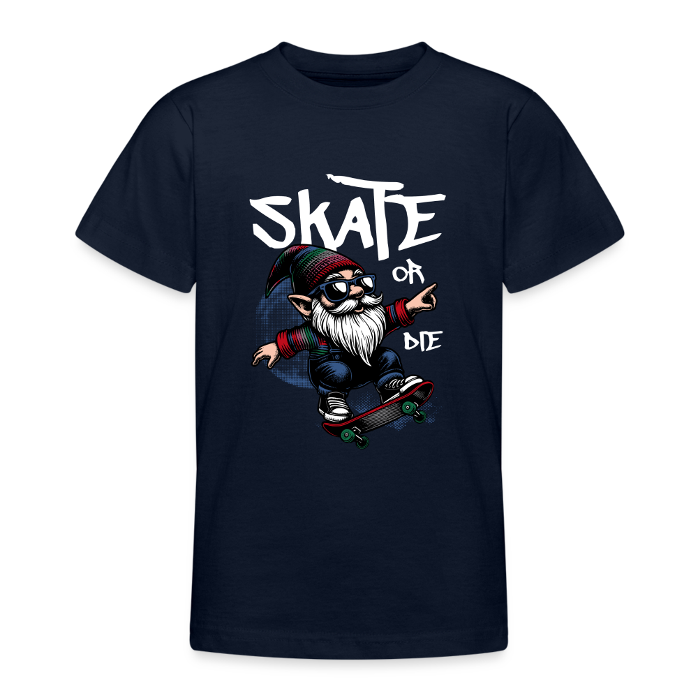 Skater Zwerg Teenager T-Shirt - Navy