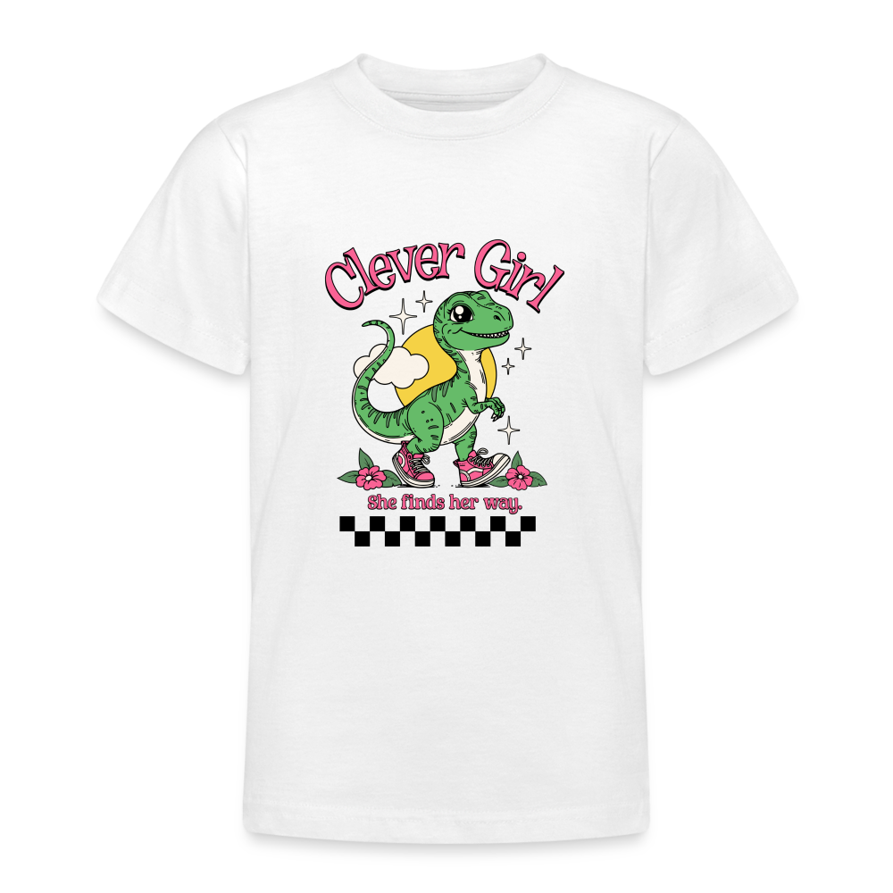 Clever Girl Teenager T-Shirt - Weiß