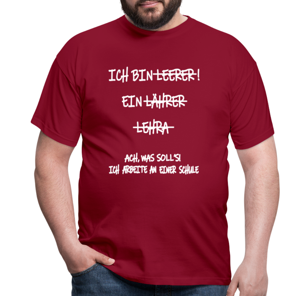 T-Shirt ich bin Lehrer - Ziegelrot