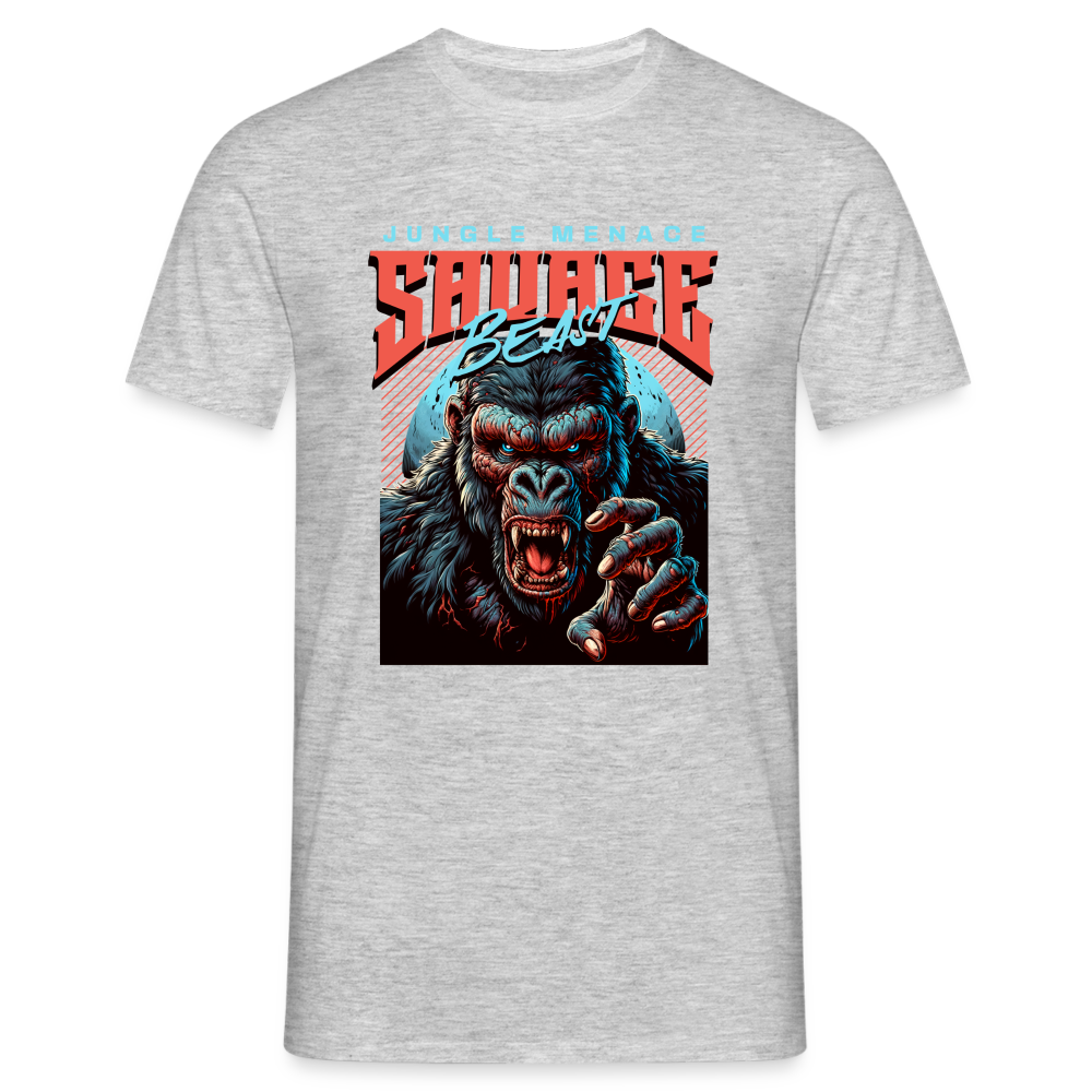 T-Shirt Beast - Grau meliert