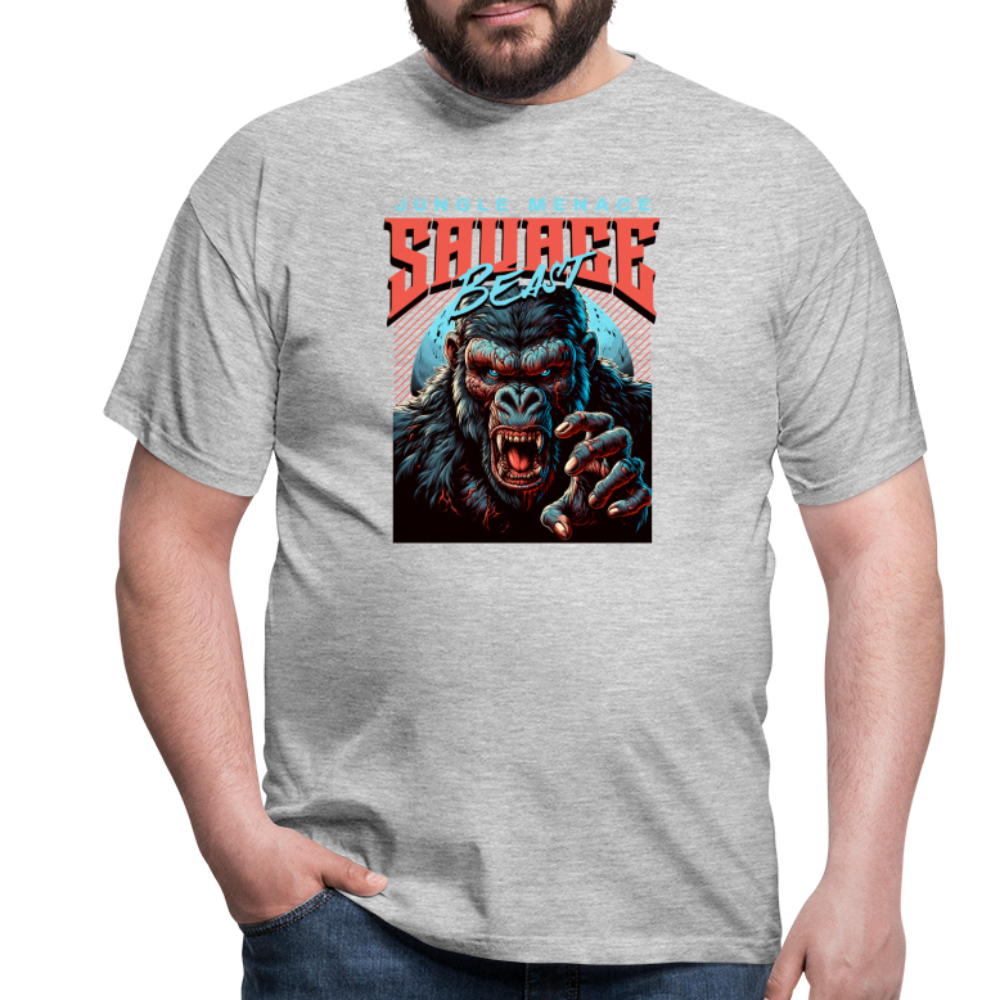 T-Shirt Beast - Grau meliert