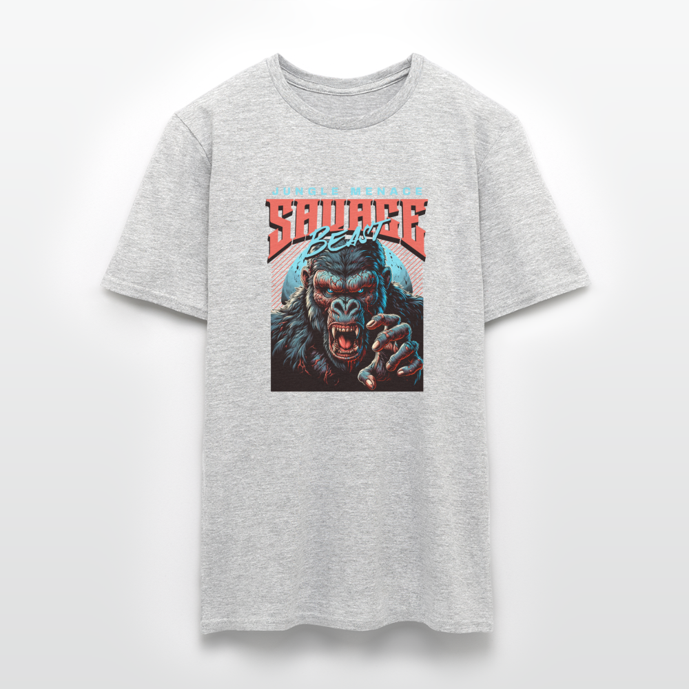 T-Shirt Beast - Grau meliert