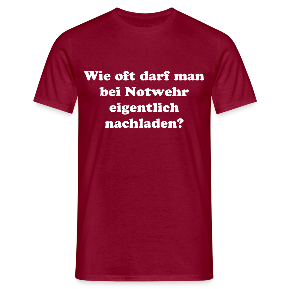 T-Shirt Notwehr - Ziegelrot