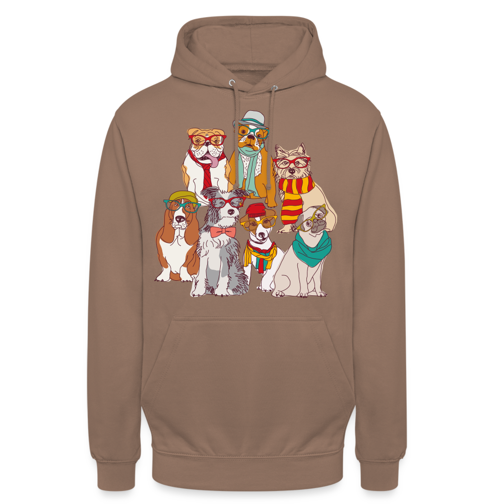 Unisex Hoodie Hunde - Mokka