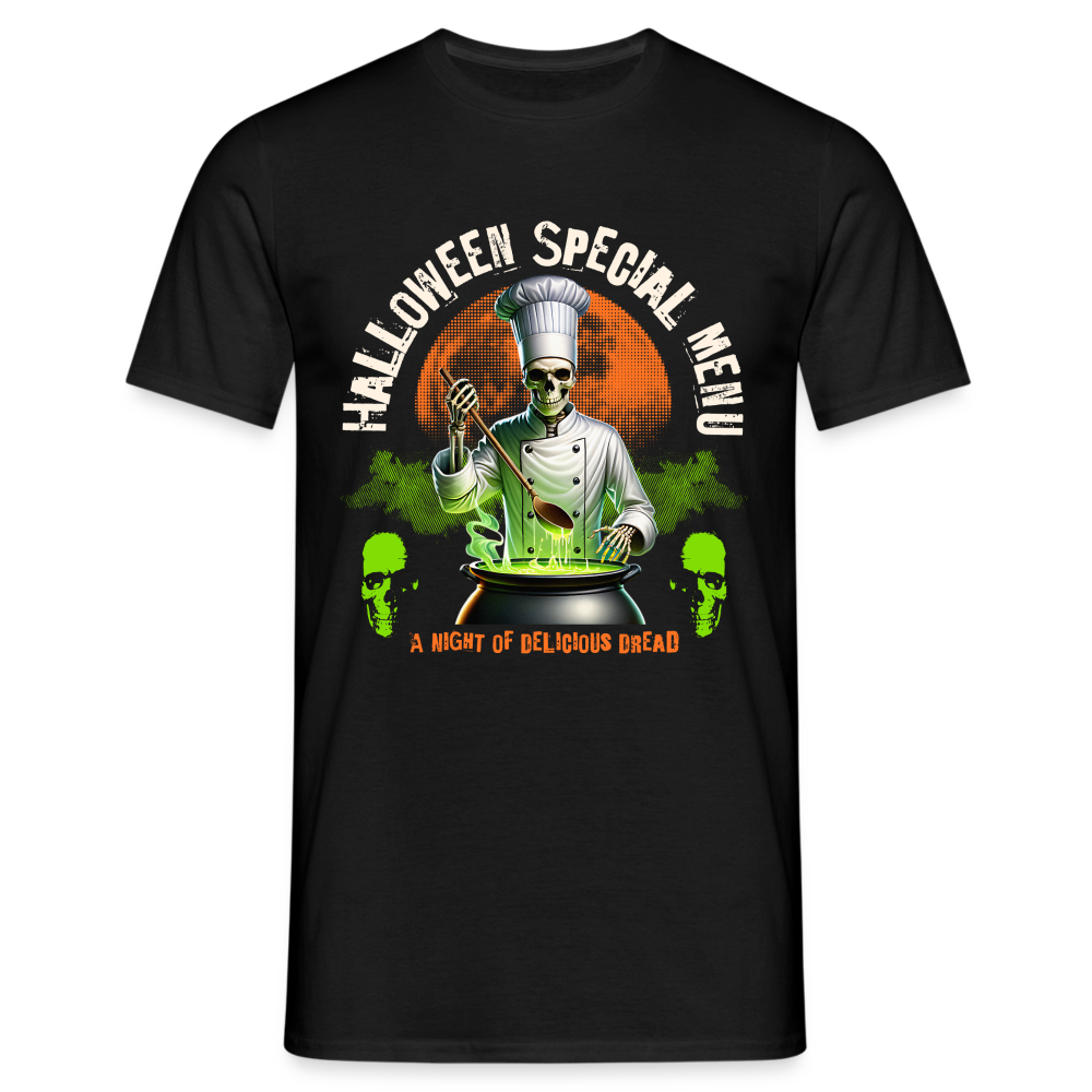 T-Shirt Halloween Special Menü - Schwarz