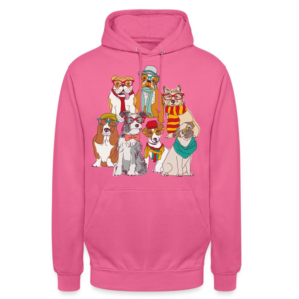 Unisex Hoodie Hunde - Pink