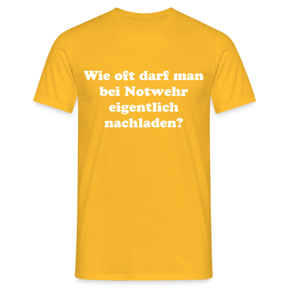 T-Shirt Notwehr - Gelb