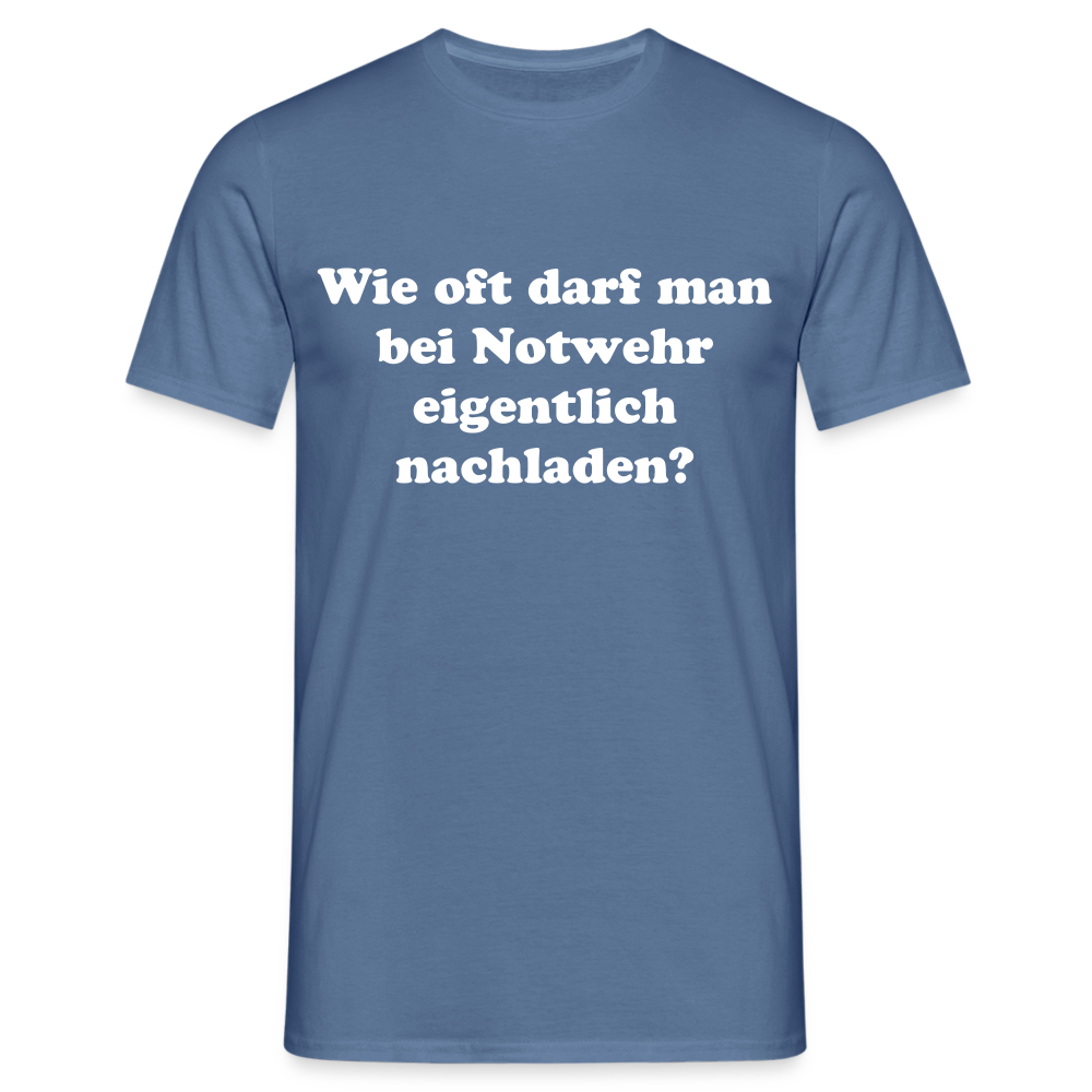 T-Shirt Notwehr - Taubenblau 