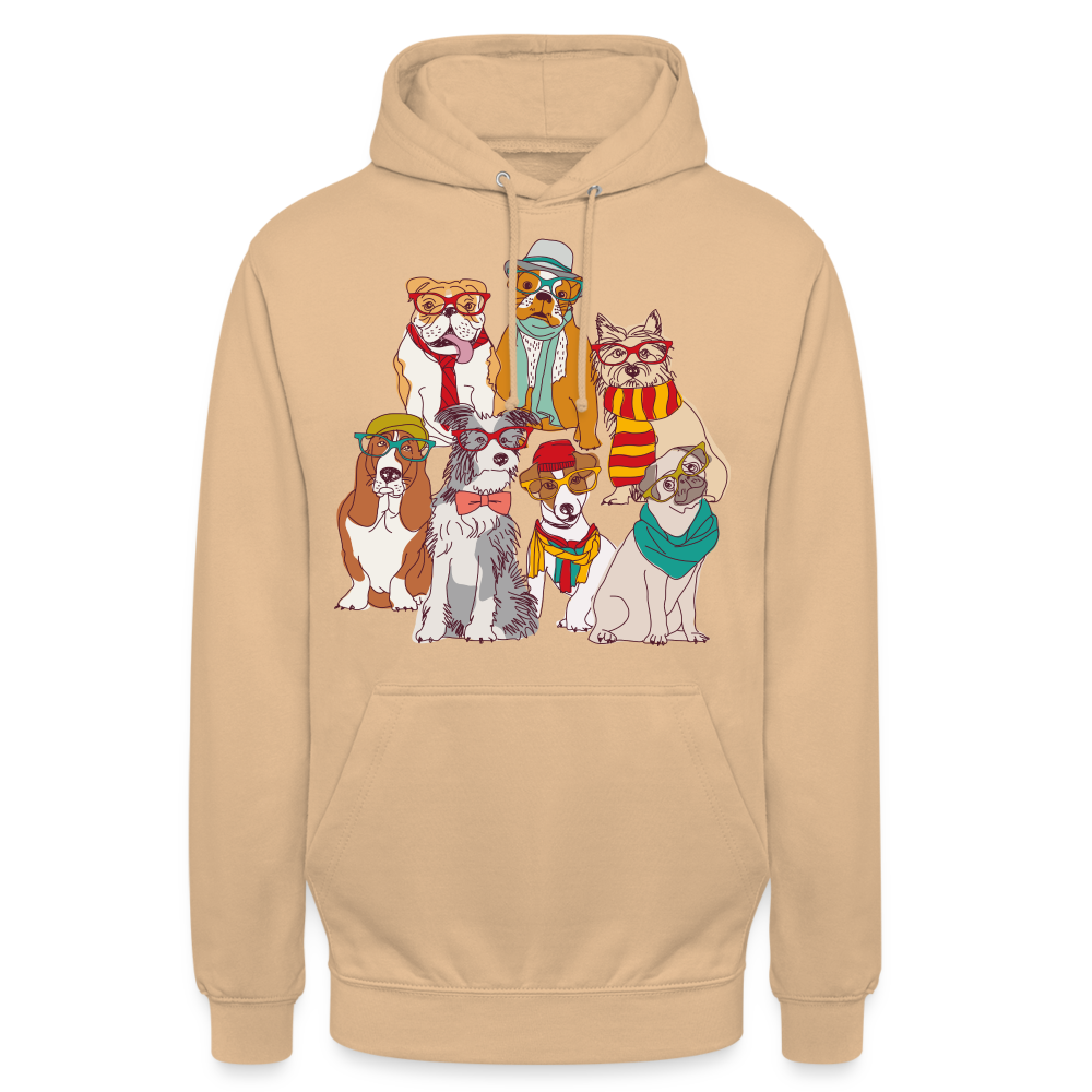 Unisex Hoodie Hunde - Pfirsich