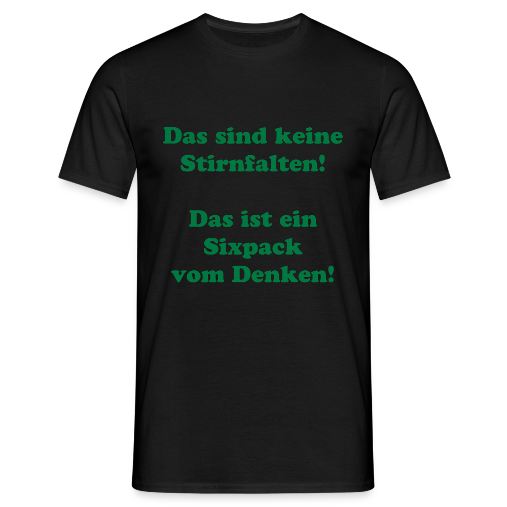 T-Shirt Sixpack vom Denken - Schwarz