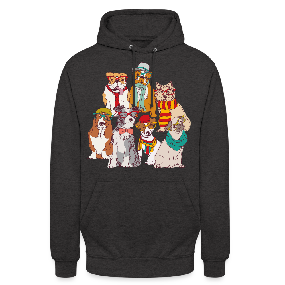 Unisex Hoodie Hunde - Anthrazit