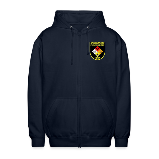 Unisex Kapuzenjacke Schadstoffgruppenzug Horn - Navy