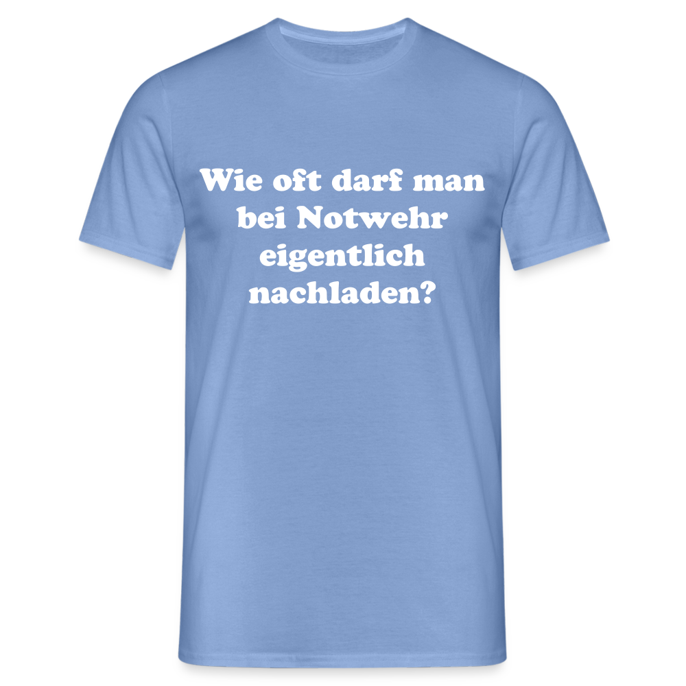 T-Shirt Notwehr - carolina blue