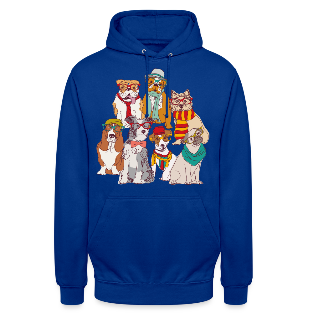 Unisex Hoodie Hunde - Royalblau