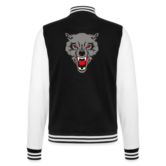 College-Sweatjacke - Schwarz/Weiß