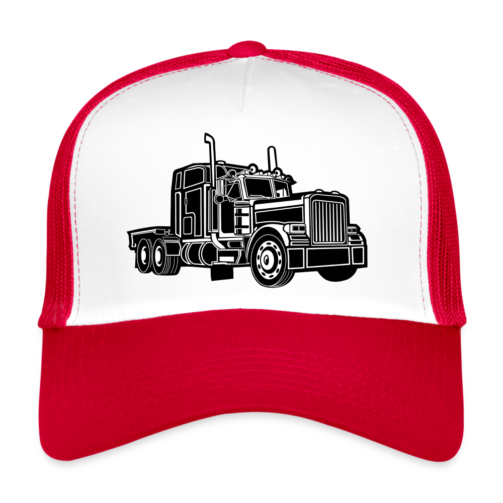 Trucker Cap - Weiß/Rot