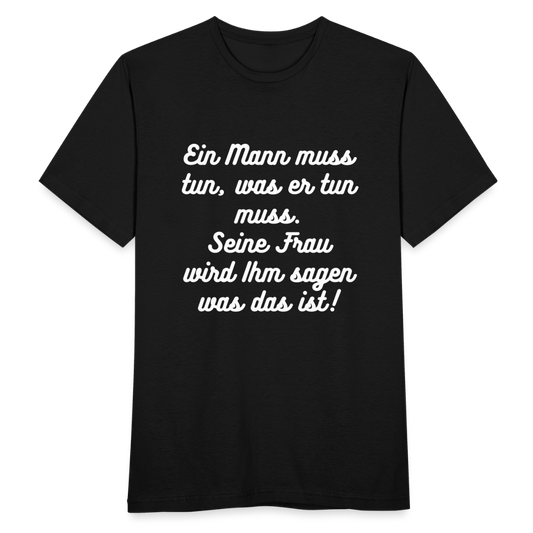 Männer T-Shirt - Schwarz