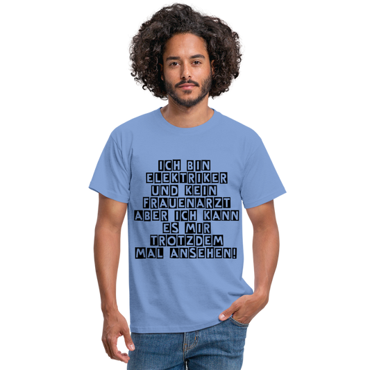 T-Shirt Elektriker - carolina blue