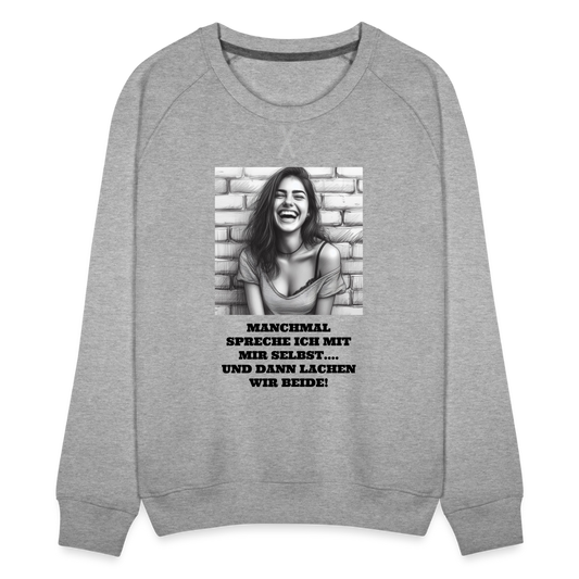 Frauen Premium Pullover - Grau meliert