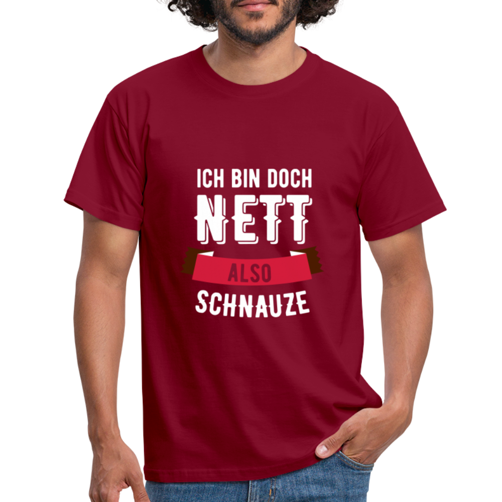 Ich bin nett T-Shirt - Ziegelrot