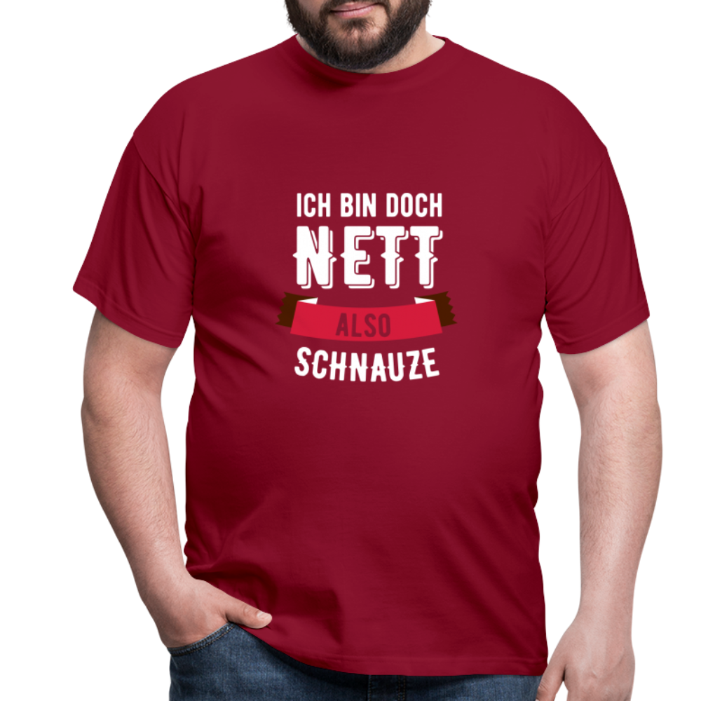 Ich bin nett T-Shirt - Ziegelrot