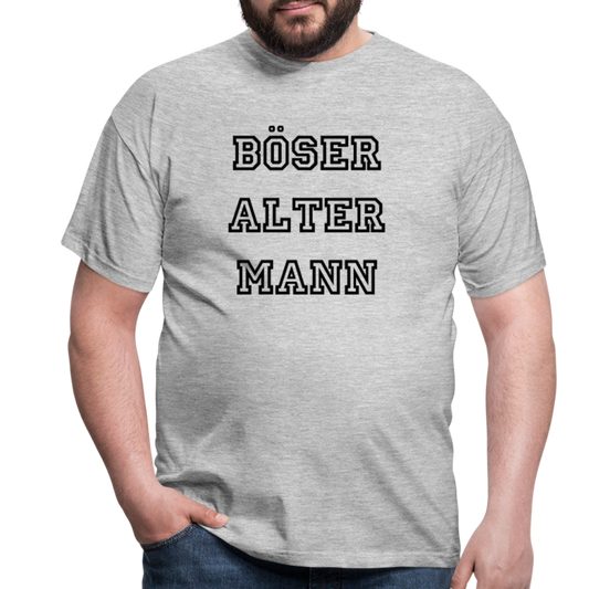 Böser Alter Mann T-Shirt - Grau meliert