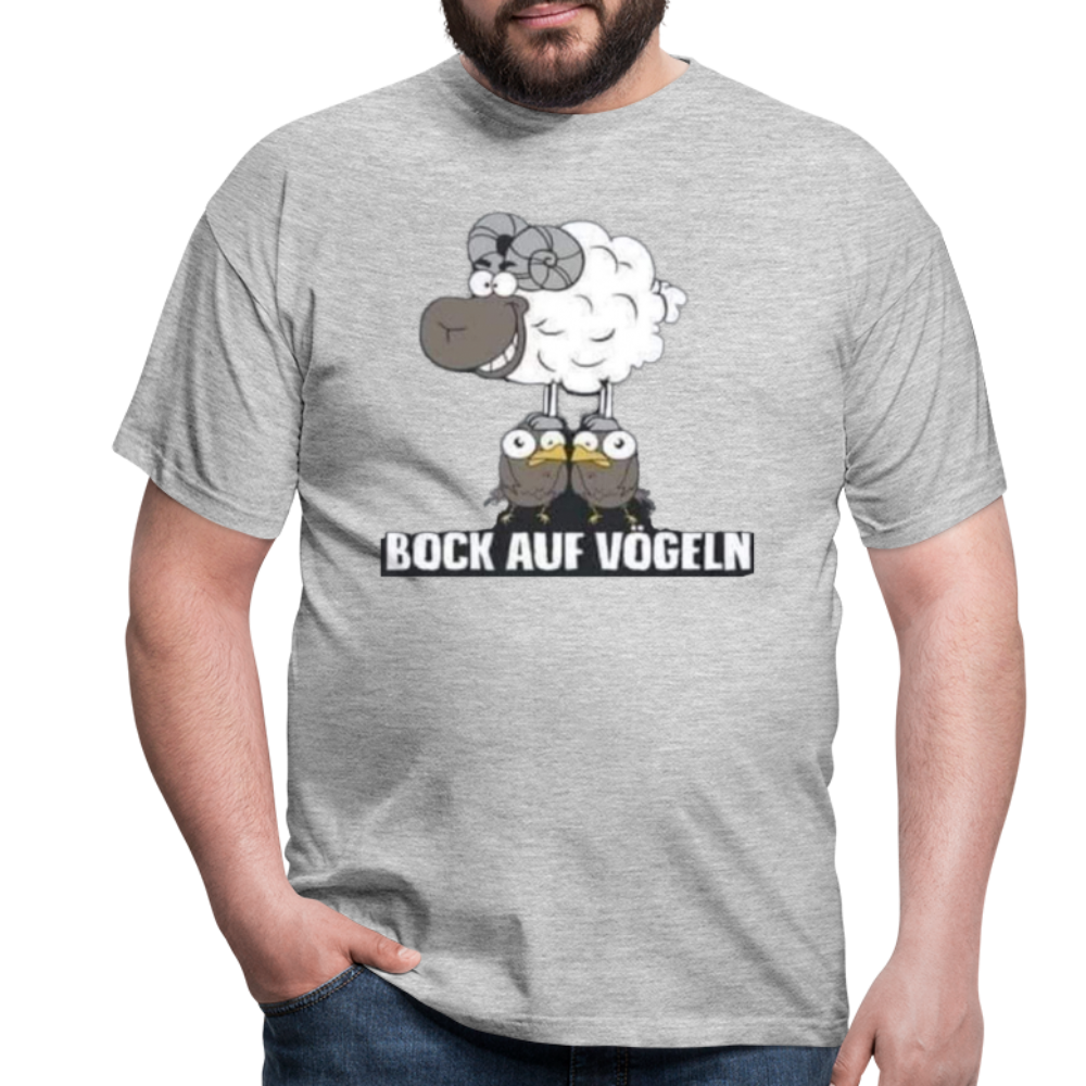 Bock auf Vögeln T-Shirt - Grau meliert