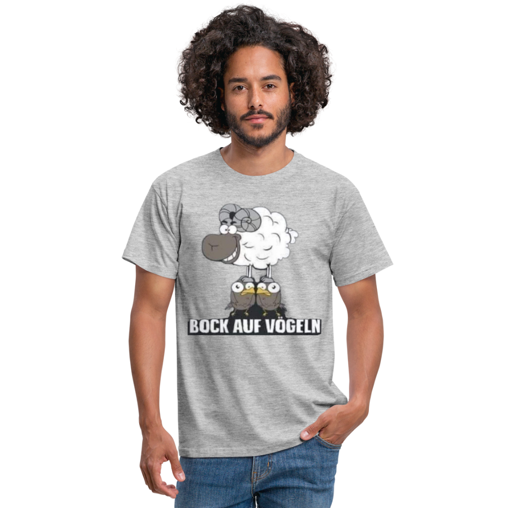 Bock auf Vögeln T-Shirt - Grau meliert