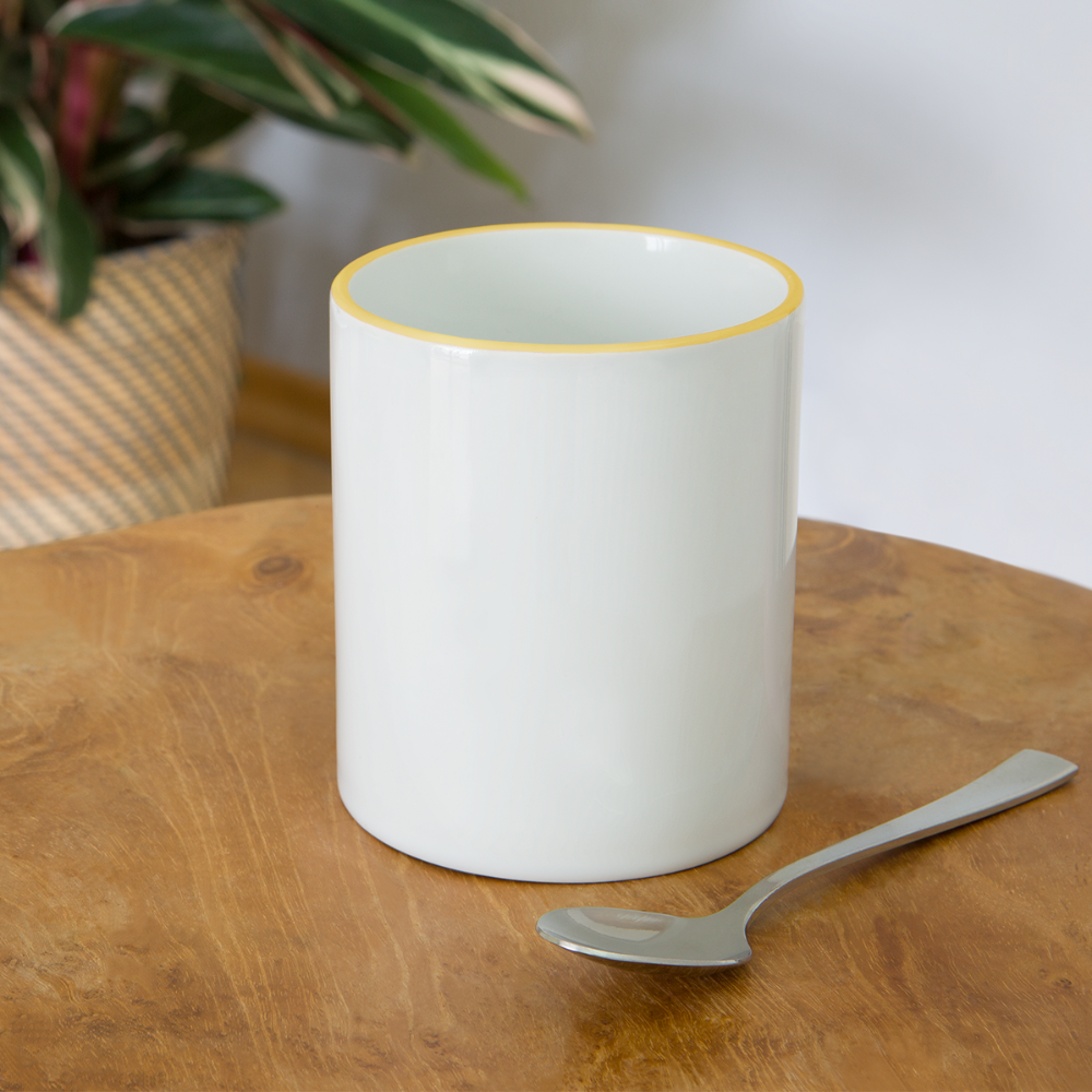 Tasse Kampfzwerg - Weiß/Gelb