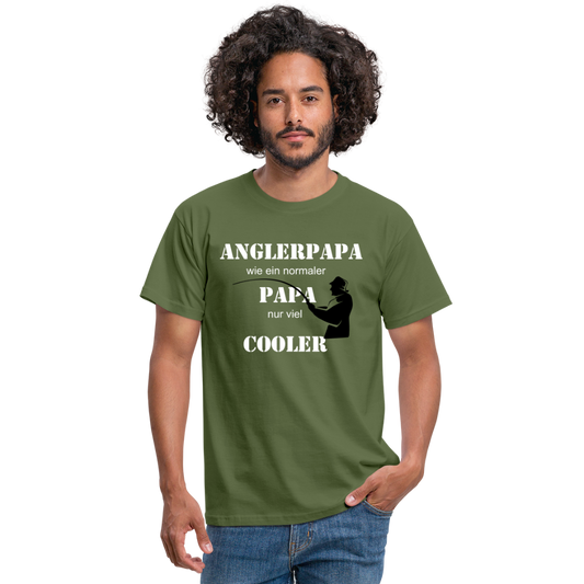 Anglerpapa T-Shirt - Militärgrün