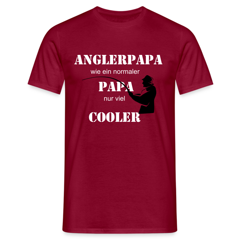 Anglerpapa T-Shirt - Ziegelrot