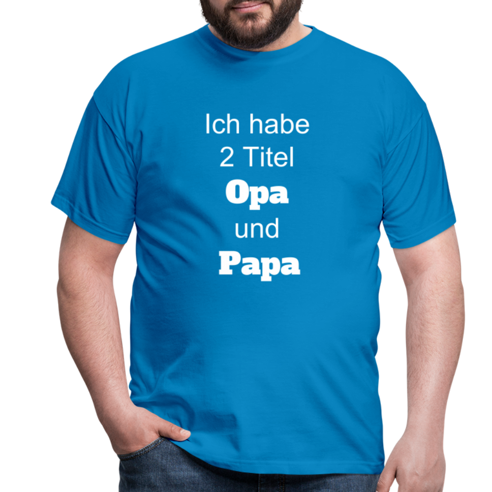 Opa Papa T-Shirt - Royalblau
