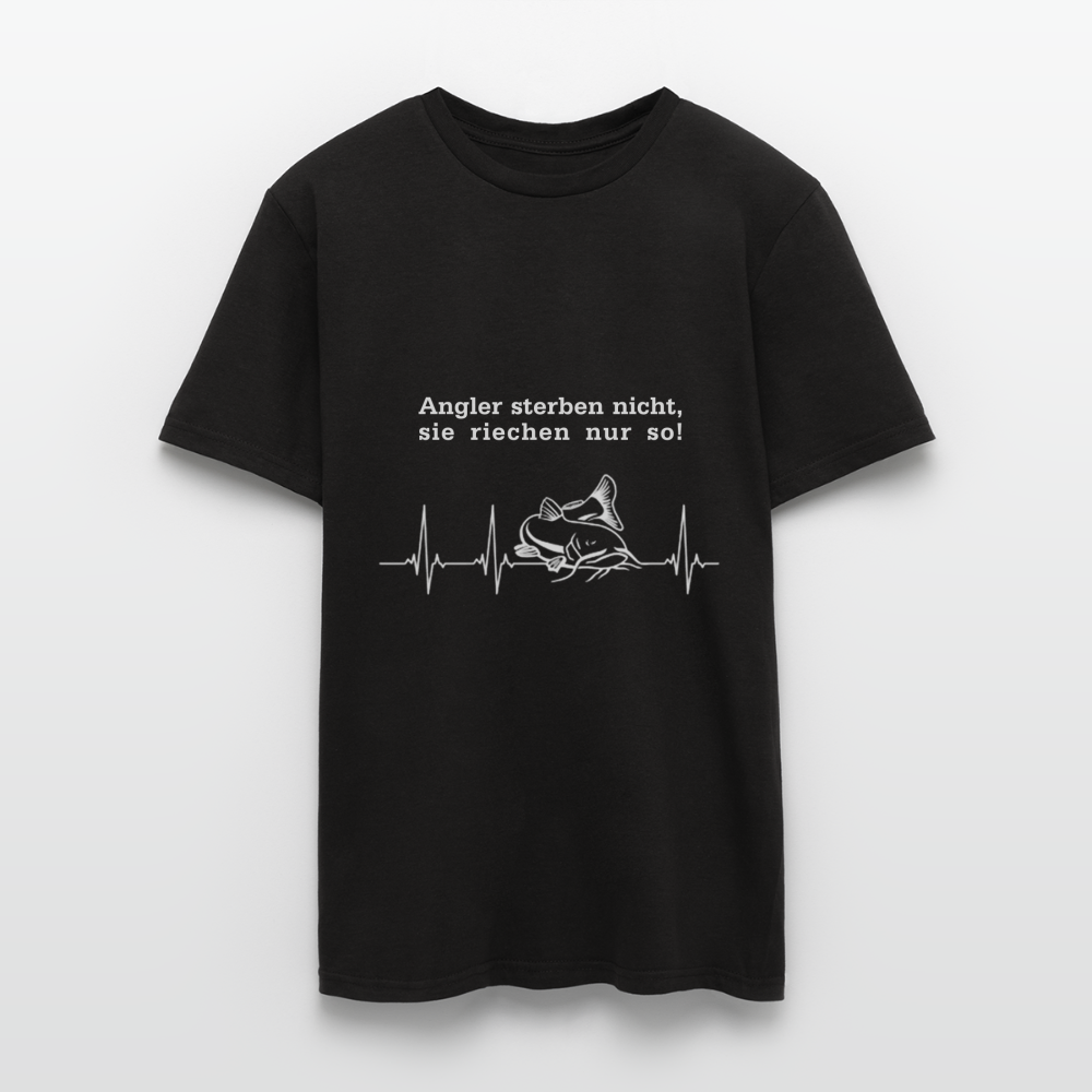 Angler sterben nicht T-Shirt - Schwarz