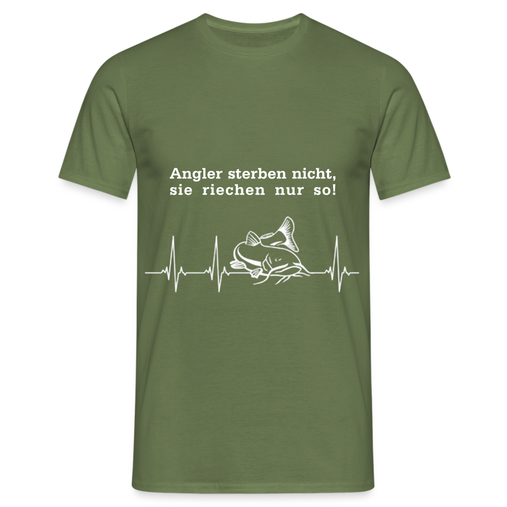 Angler sterben nicht T-Shirt - Militärgrün