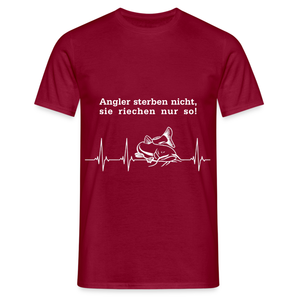 Angler sterben nicht T-Shirt - Ziegelrot