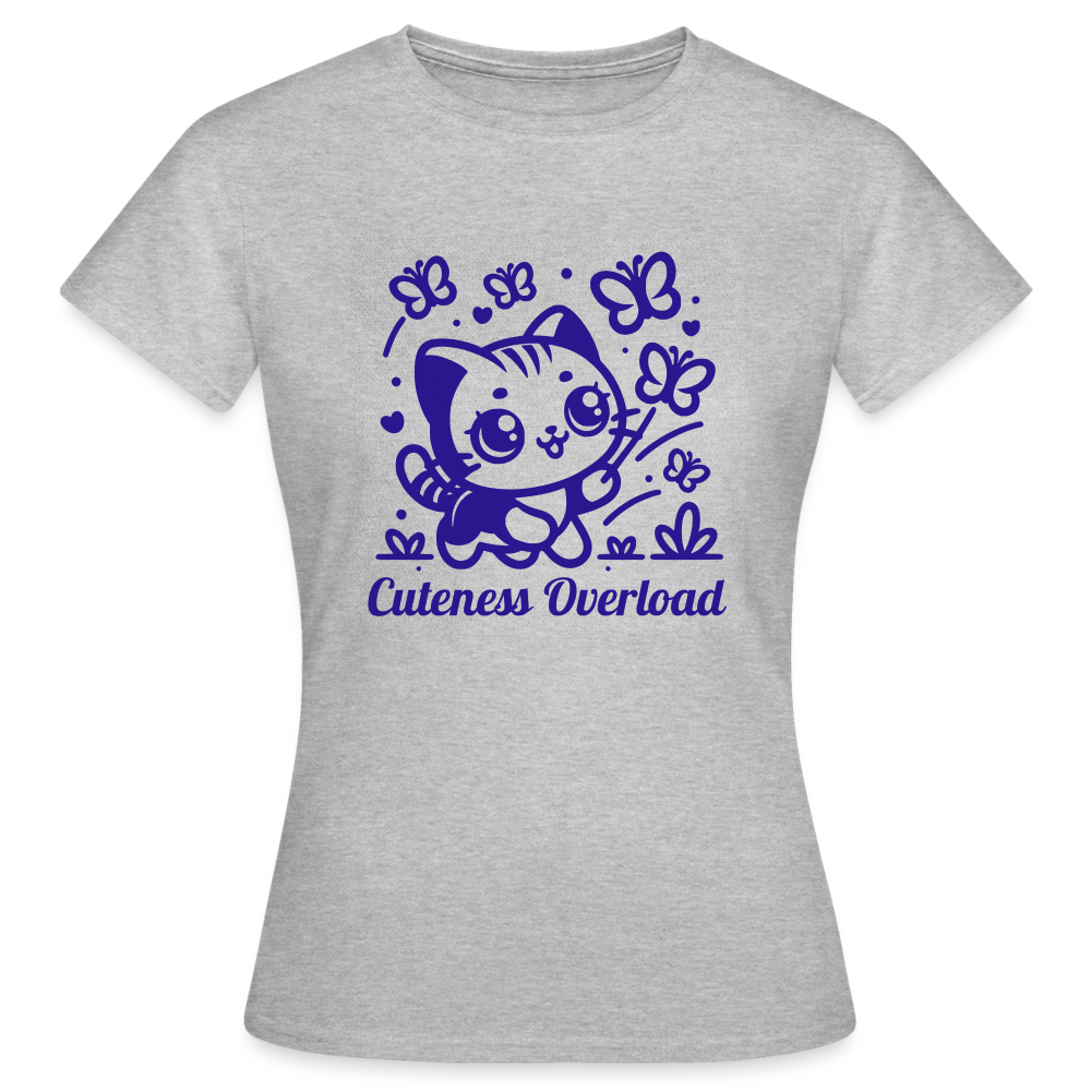 Liebe Katze T-Shirt - Grau meliert